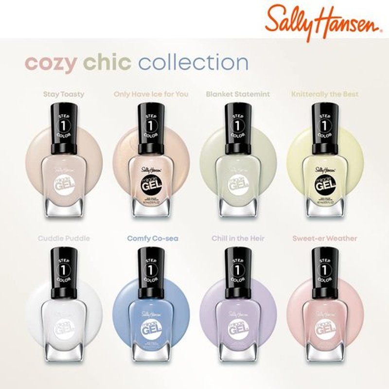 Sally Hansen Miracle Gel™, Cozy Chic Sweet-er Weather, Long Lasting, Gel-Like Formula, No UV Lamp Needed, Pink Nail Polish