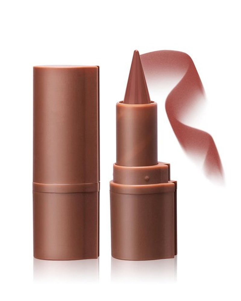 2 in 1 Lip Liner Lipstick, Dusk Brown Lip Liner Lip Gloss, Velvet Matte Sharpened Head Lip Tint Stain, Long Lasting Waterproof,Highly Pigmented Non-sticky Tinted Lip Balm, Lip Makeup for Women-02