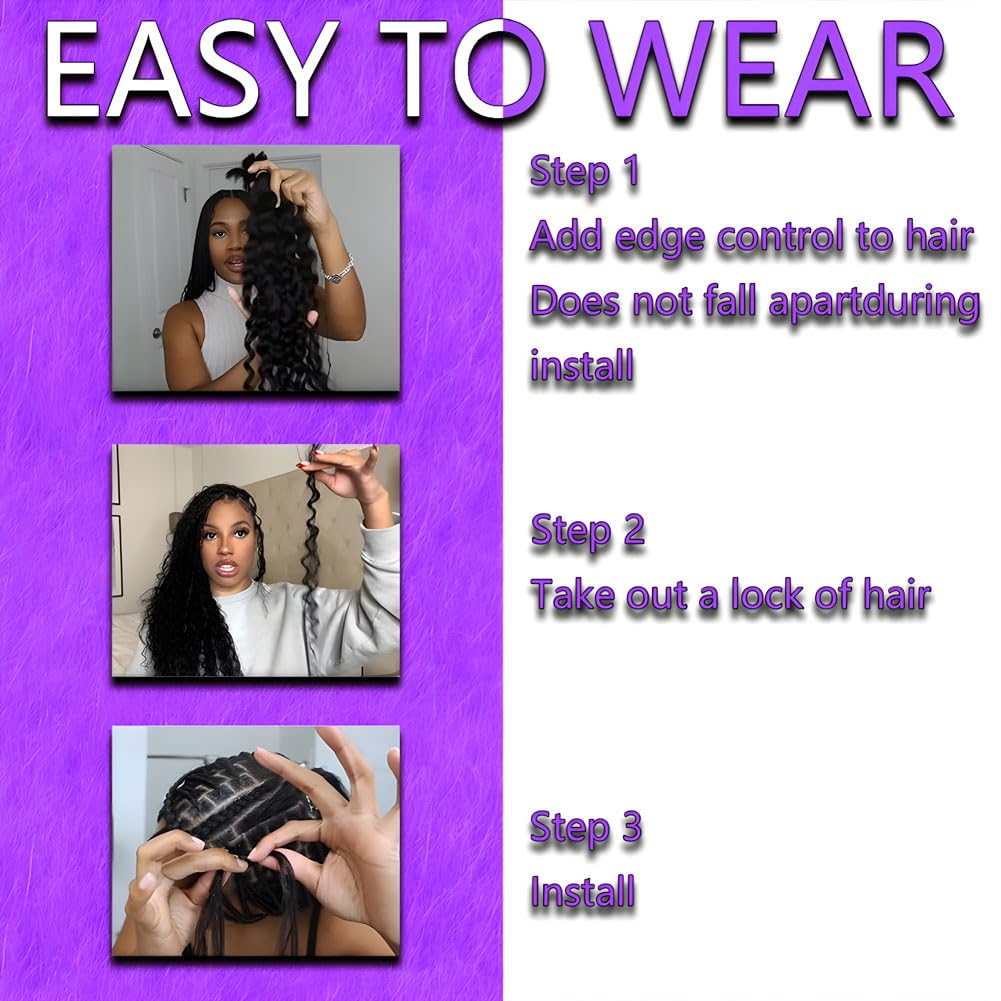 ZFY Human Braiding Hair 100g 20 Inch Deep Wave Bulk Human Hair for Braiding Boho Braids 100% Unprocessed Brazilian Virgin Human Hair Extensions No Weft 2 Bundle/Pack Dark Brown
