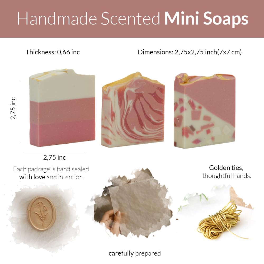 MIODUO DECOR Natural Handcrafted Artisan Soap Bars with Organic Oils & Shea Butter, Deeply Moisturizing for Dry & Sensitive Skin on Full Body, Hands & Face