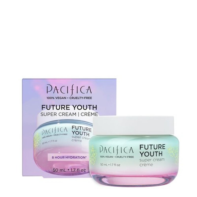 Pacifica Future Youth Super Cream, Daily Face Moisturizer, Skincare, Hydrating, Aging Skin, Lightweight, Firming Cream, Face Cream, For Aging and All Skin Types, Vegan, 1.7 fl oz (1 Count)