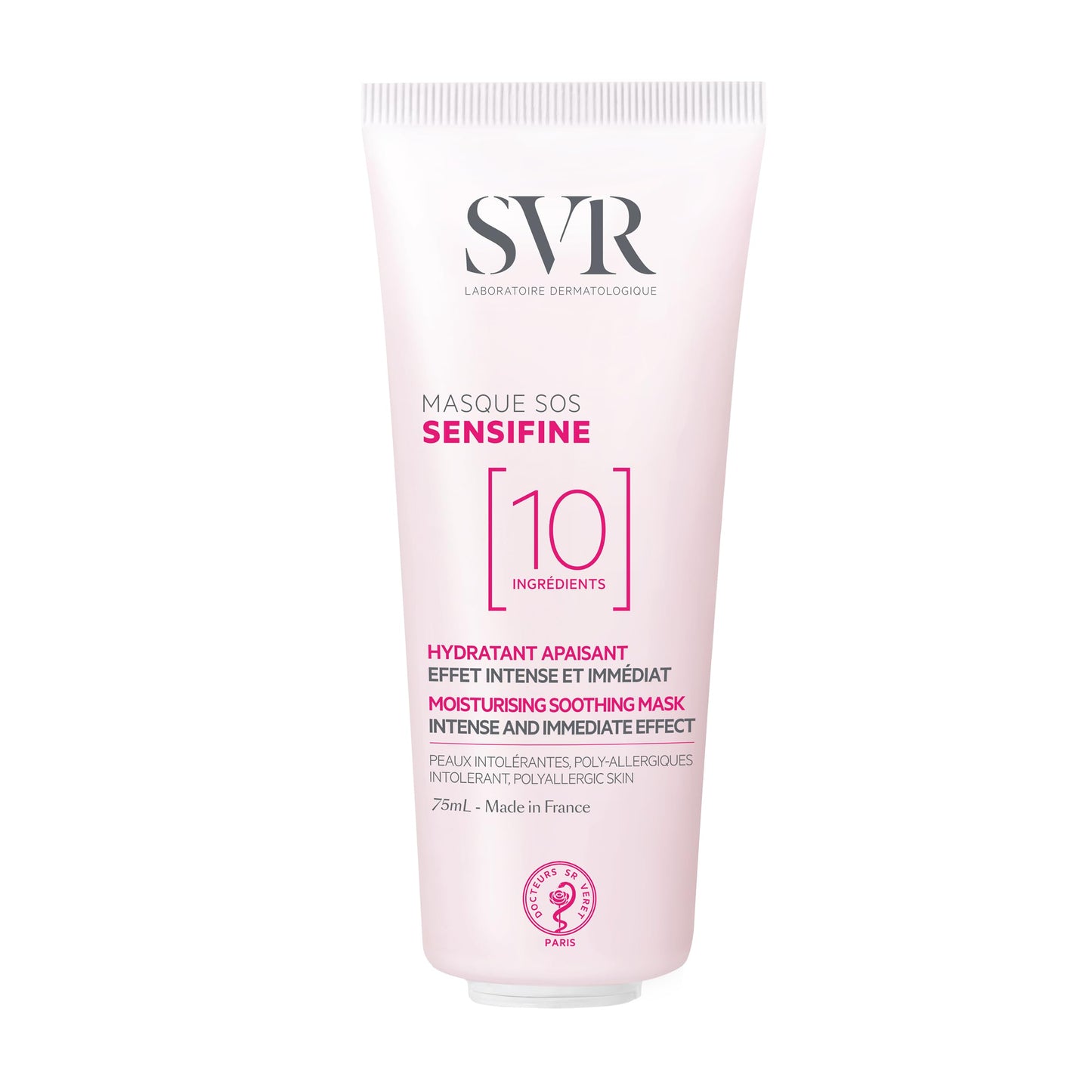 SVR - SENSIFINE SOS MASK - Hydrating and Soothing Cream Mask with Panthenol & Vitamin B12 - For Dry, Dehydrated, and Sensitive Skin - Suitable for Face & Neck - Immediate Skin Soothing - 2.5 fl.oz