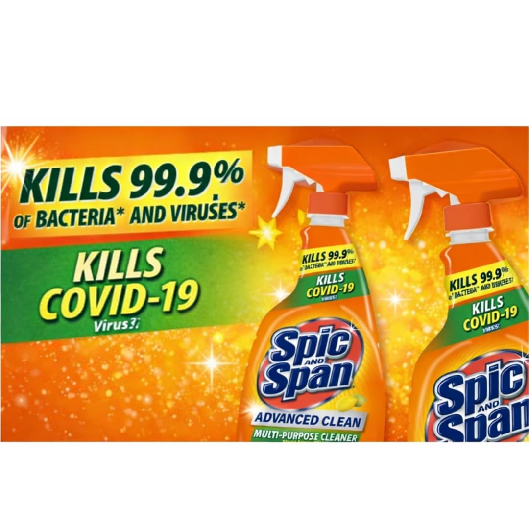 Spic & Span Advanced Clean Multi-Purpose Cleaner Spray, Fresh Citrus Scent, 32 fl oz (Pack of 2)