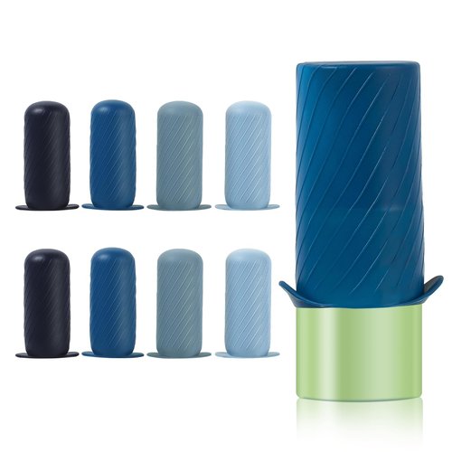 Mrsdry Bottle Covers for Travel, Elastic Sleeves for Leak Proofing, Travel Size Container Silicone toiletry sleeves, Leak Locks Travel Accessories for Shampoo Conditioner Wash Body Bottles (8pack)