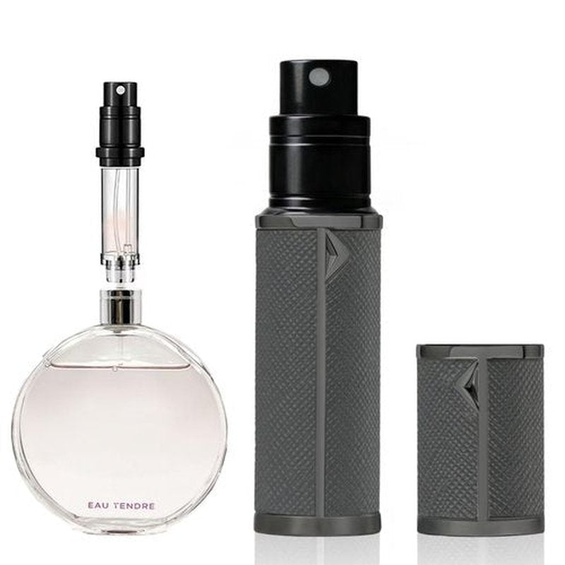 muilsae AB00GR Leatherette Refillable Perfume Atomiser 5ml, Bottom Fill Perfume Bottle, Portable and Leak-proof Suitable for Women and Men (AB00GR 5ml)