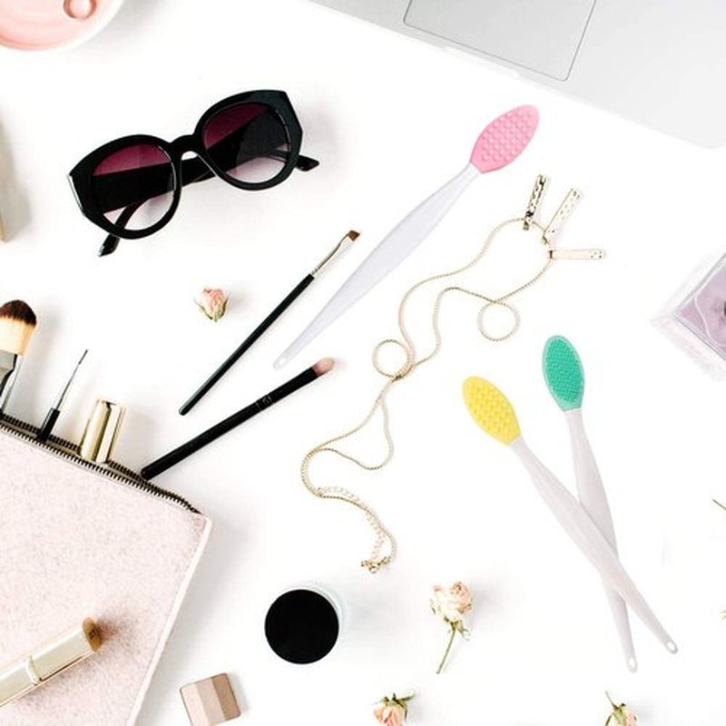 Silicone Lip Brush Tool Lip Brush for Smoother and Fuller Lip Appearance (5 pcs, Mix)