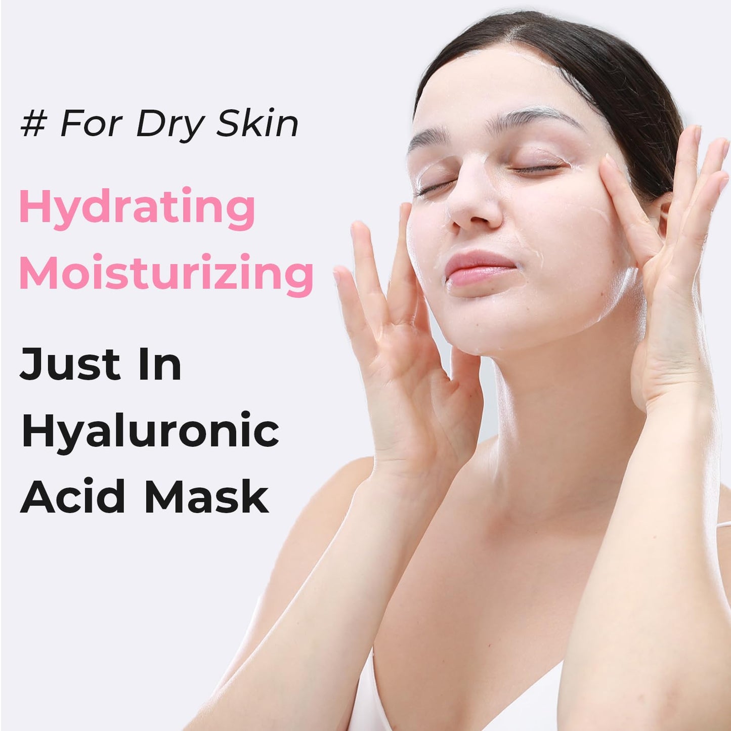 +WIS+ Intensive Hydrating Natural Face Masks 24 EA | Hyaluronic Acid & Collagen | Tend Skin, Sensitive Skin Safe | Pore Minimizing, Elasticity Boost | Dehydrated Skin Repair |