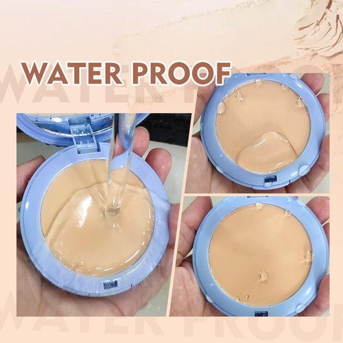 Oil Control Face Pressed Powder, Matte Perfection Pressed Powder, Waterproof Long Lasting Lightweight Finish Setting Face Powder, Cruelty-free, 0.35Oz (03# Pure beige, One Size)