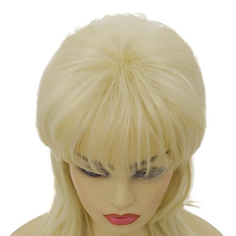 Dai Cloud Blonde Mullet Wigs for women Shaggy Layered Wig with Bangs Shoulder Length Soft Natural Wavy Shags Wig 80s Rocker Cosplay Daily Party Costume Use