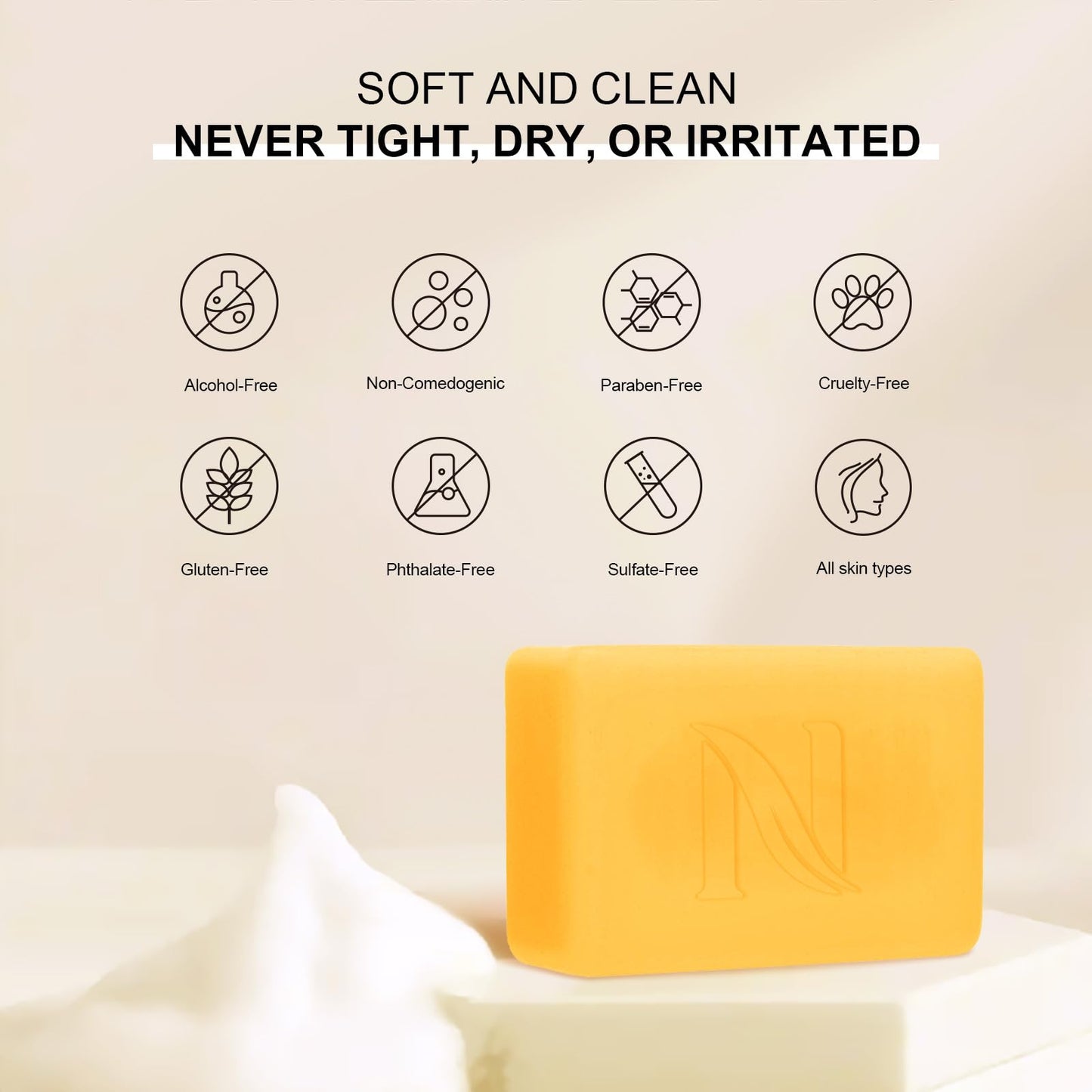 Neutriherbs Turmeric Soap for Face & Body(5.29 oz / 1 Bar),Brightening Vitamin C Soap Bar for Acne, Uneven Skin Tone, Cleansing Natural Soap