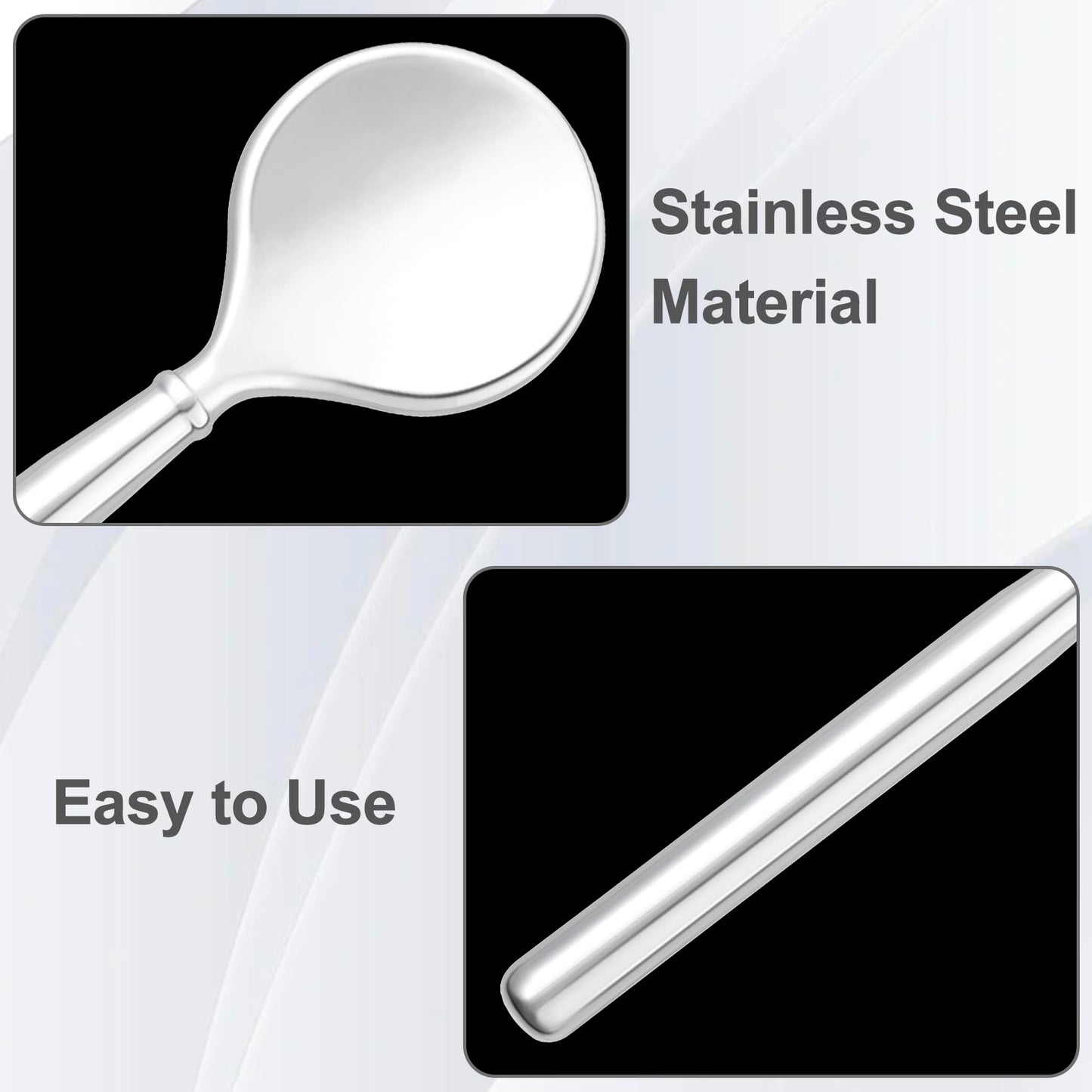 Pndeyo 3pcs Mini Metal Makeup Spoon, Reusable Cosmetic Cream Spatulas, Skincare Scoop Applicator Facial Massage Beauty Tools for Mixing and Sampling Face Eye Cream- Silver