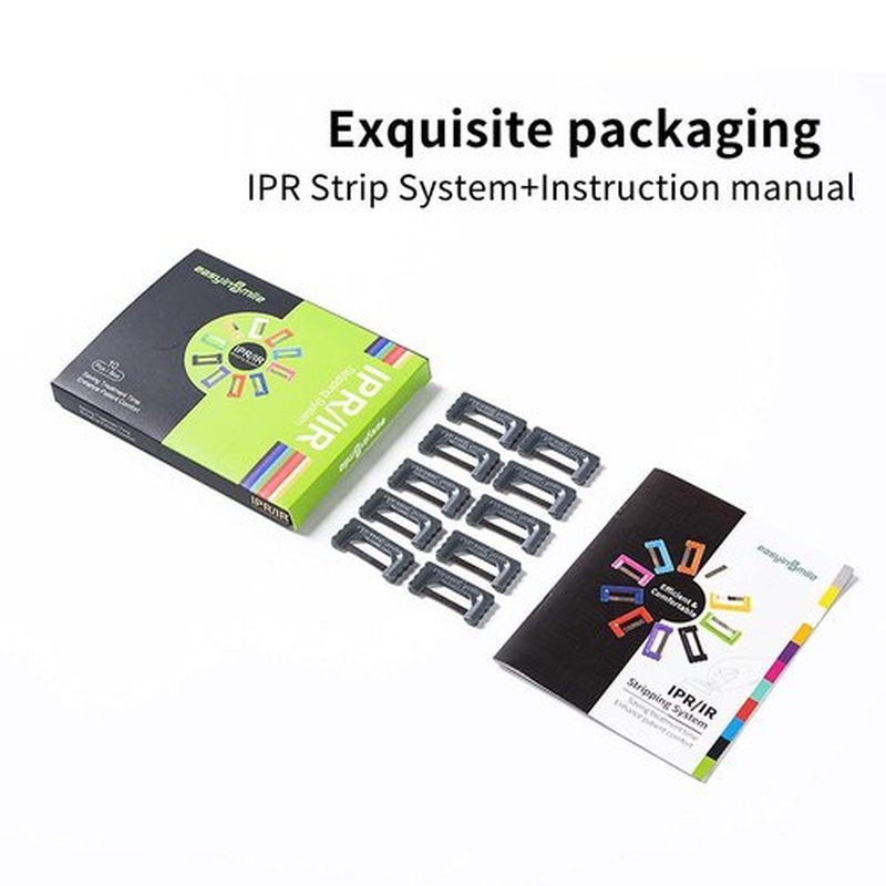 Easyinsmile Dental IPR Strip System 10Pcs Orthodontic Interproximal Reduction Enamel Kits (Black)