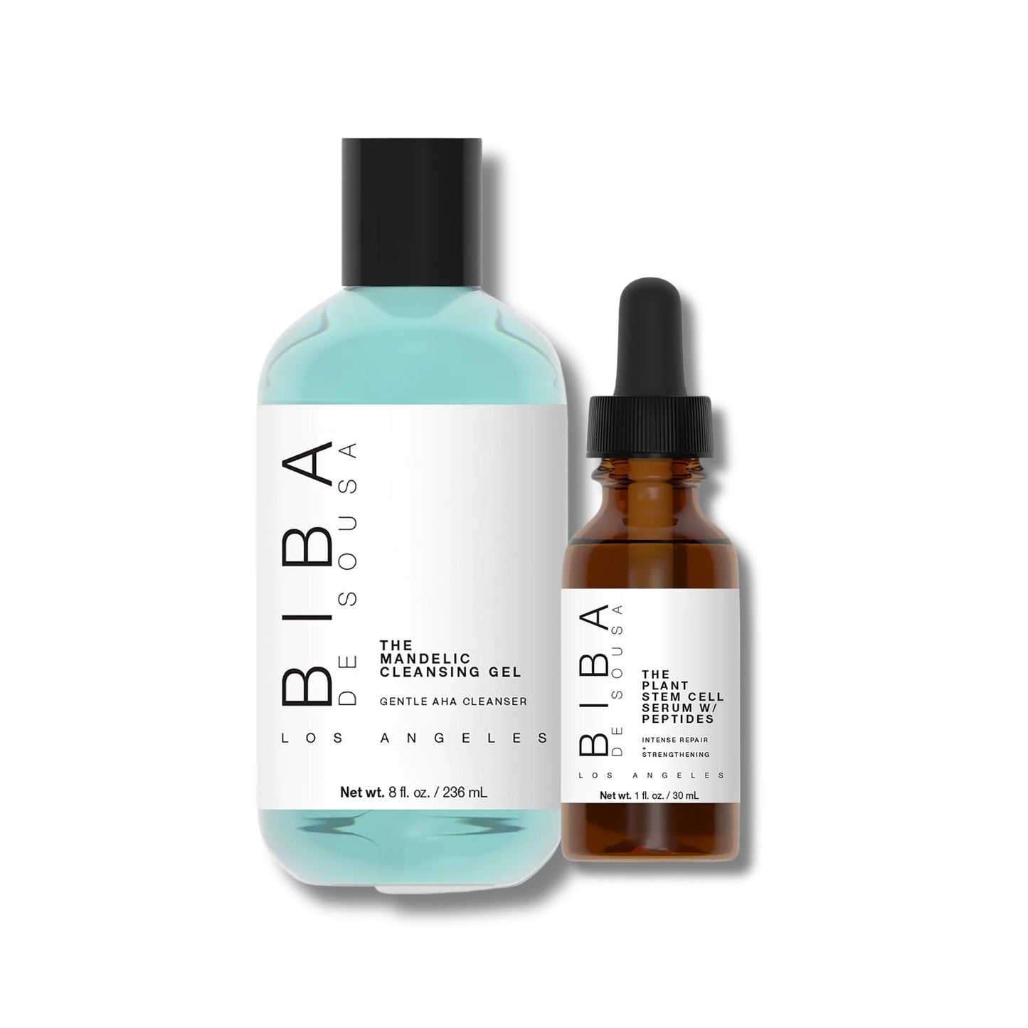 biba de sousa Mandelic Cleansing Gel + Plant Stem Cell Peptide Bundle