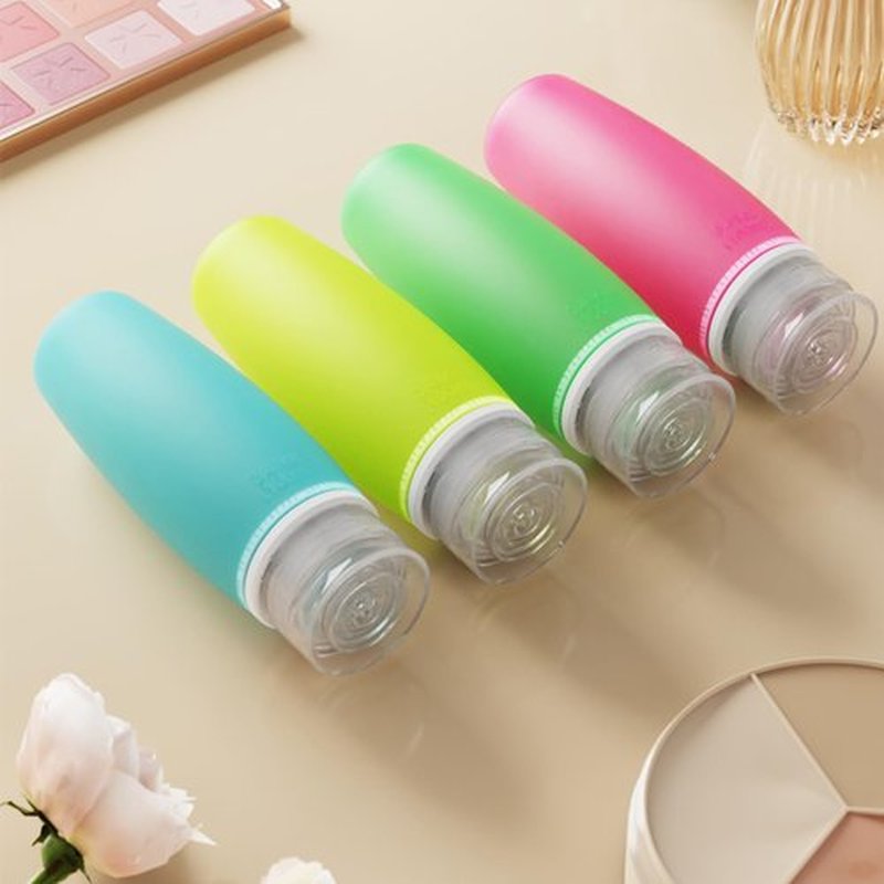 PACKISM TSA Approved Toiletry Bottles - 6 Pack Leak Proof 3.4oz Silicone Travel Bottles for Toiletries,Refillable Liquid Travel Accessories for Shampoo Conditioner Lotion Body Wash(BPA Free)
