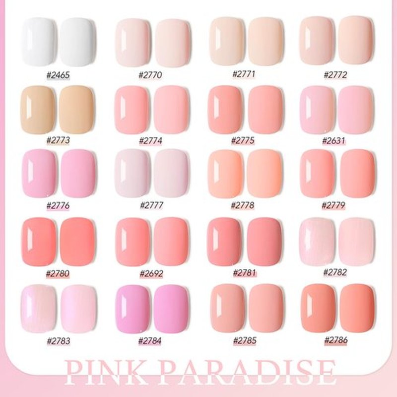 GAOY 23 Pcs Gel Nail Polish Kit, White Pink Nude Colors UV Gel Nail Polish Set with Glossy & Matte Top Coat and Base Coat for Nail Art DIY Gel Nail Kit