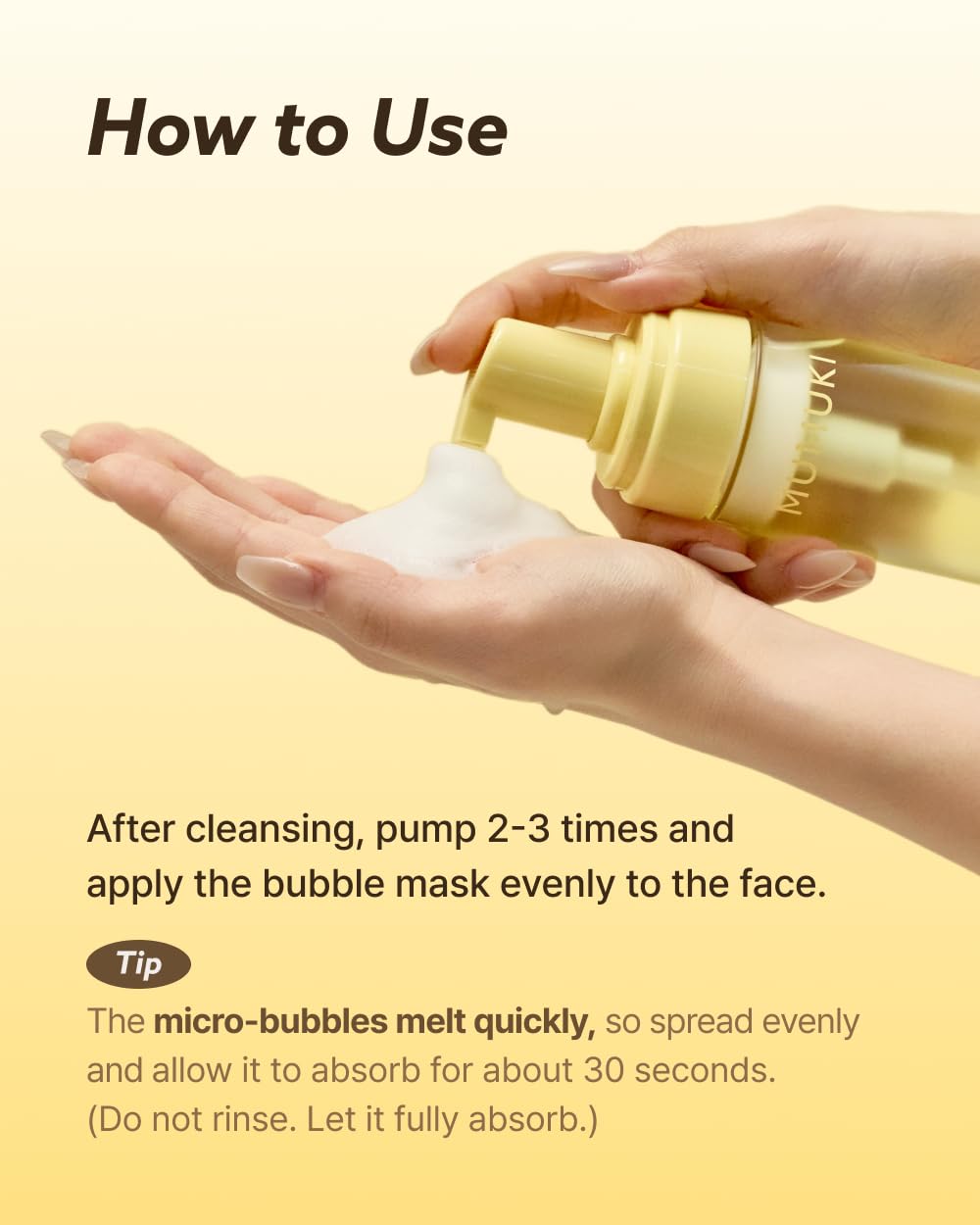 MUMUKI Honey Banana BDRN Bubble Mask | Hydrating & Exfoliating Skin Booster Toner with Plant PDRN, Panthenol & Hyaluronic Acid | Korean Skincare, 5.07 fl oz