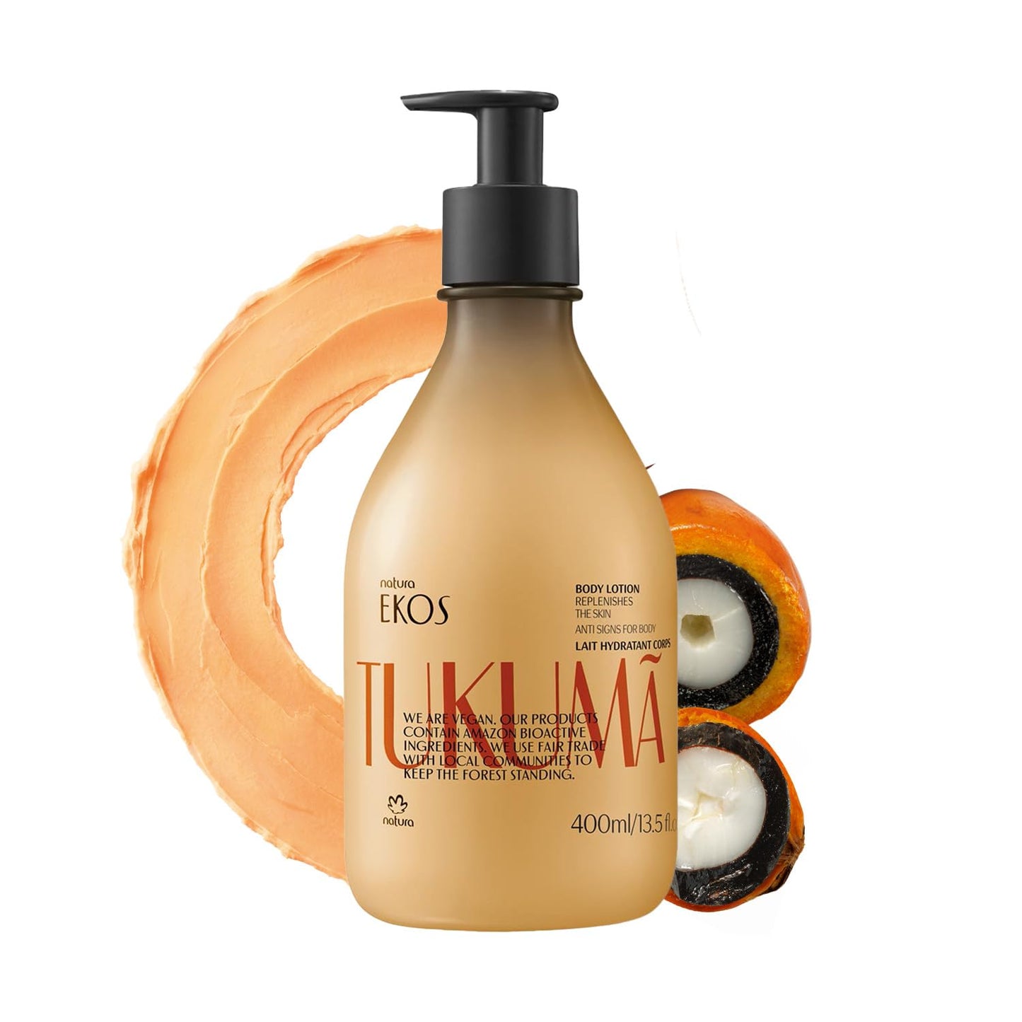 natura - Ekos Castanha (Brazil Nut) Renourishing Body Lotion - Anti-Dryness - Deep Skin Hydration Moisturizer - Vegan Skin Care - Brazilian Beauty Secrets - Self Care & Body Care - 13.5 fl oz (400ml)