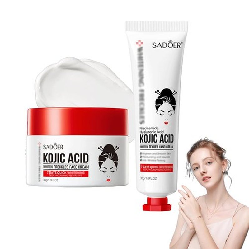 Sadoer Kojic Acid Hand Cream,Kojic Acid Hand Cream,Sadoer Kojic Acid Cream,Kojic Acid Face Cream (Hand+Face Cream, 30g)