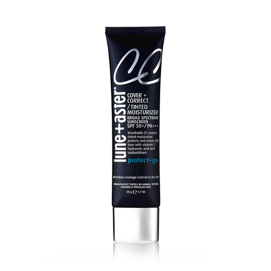 Lune+Aster CC Cream - Broad Spectrum SPF 50 | Medium Coverage, Color Correcting for Dewy Skin