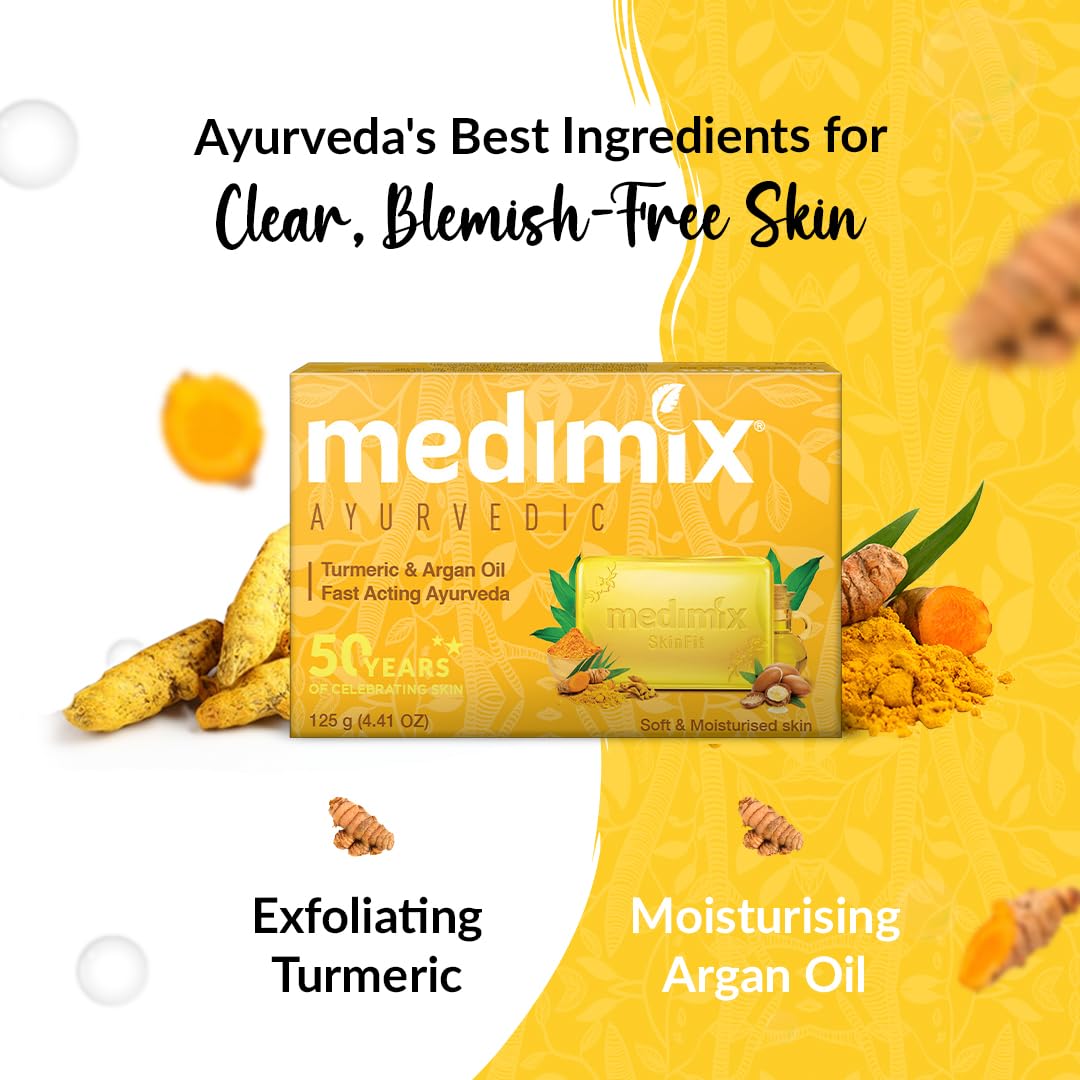 Medimix, Medimix Ayurvedic Turmeric & Argan Oil Soap, 115 Grams(gm)