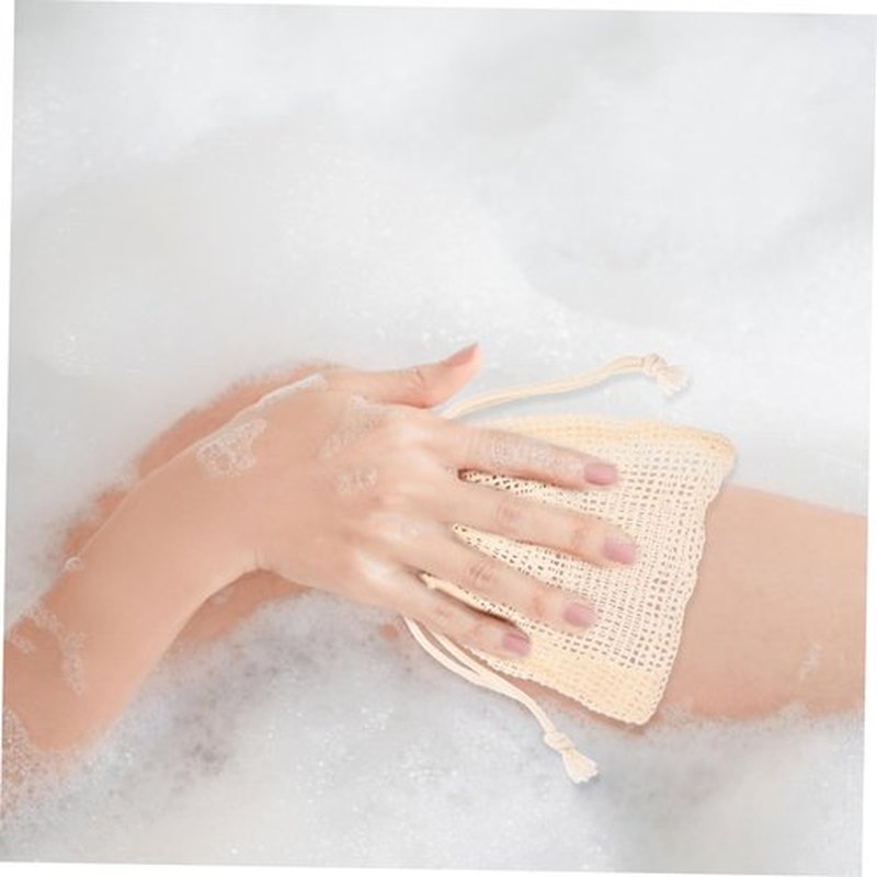 Beavorty 16 Pcs Soap Storage Bathing Soap Bags Soap Linen Soap Exfoliating Soap Bar Soap Pouches Making Meshes Foaming Saver Bags Cotton Linen Cleansing Grid