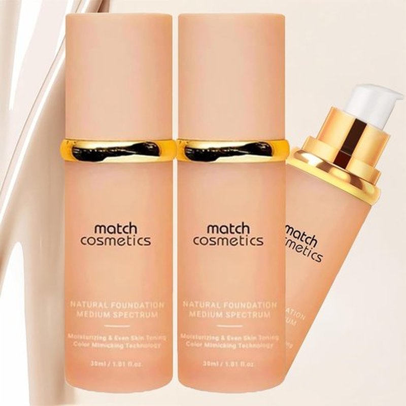 Match Foundation 4-in-1, Match Cosmetics Foundation, SPF 50 4-in-1 Foundation, 4-in-1 Concealer, pampering skin, hydrating, waterproof and breathable (2Pcs)