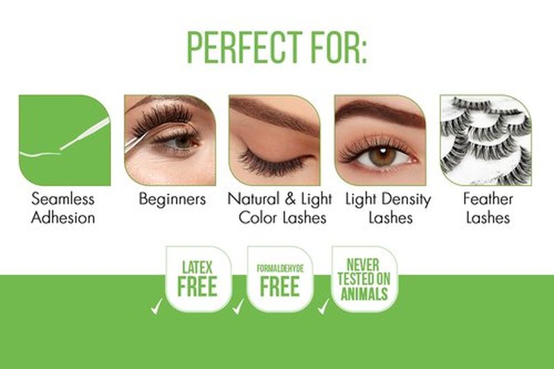DUO Brush-On Strip Lash Adhesive with Vitamins A, C & E - Clear, Non-Irritating, Fast-Drying Lash Glue, Safe for Sensitive Eyes and Skin, for False Lashes, 0.18 oz, 2-Pack
