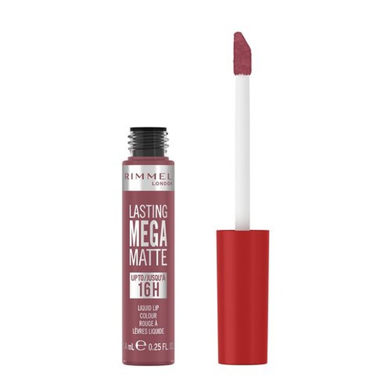Rimmel London Lasting Mega Matte Liquid Lipstick, Long-Lasting, Hydrating, Vegan Formula - 900 - Ravishing Rose, 0.25oz
