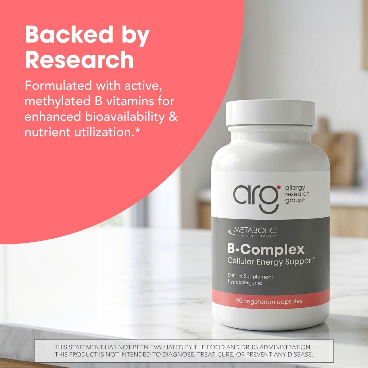 Metabolic Maintenance B-Complex - Supports Energy, Circulation & Nerve Health - Methylated B Vitamins with Choline and Inositol - 90 Servings - 90 Capsules
