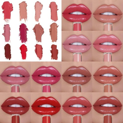 12 Color Cream Lip Gloss, 2025 New Long-Lasting Moisturizing Velvet Lip Lipstick, Waterproof,Non-Stick to Cup, Hydrating Lip Tint Natural Jelly Lipstick (09#, 1)
