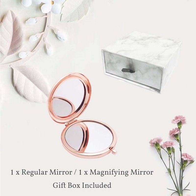 boutikpro Friend Gift Compact Mirror, to My Best Friend Gorgeous Rose Gold Compact Mirror Unique Friendship Gift for Women Girls Sisters for Women BFF