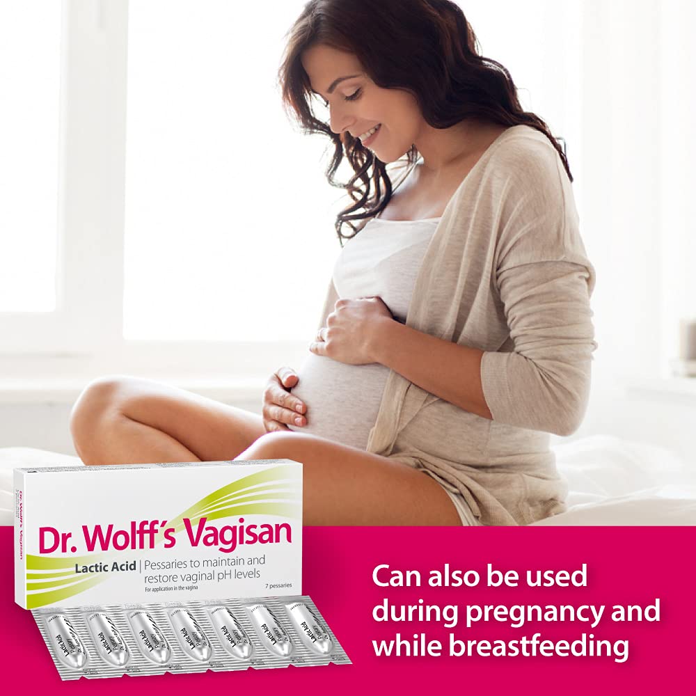 Dr. Wolff`s Vagisan Lactic Acid Helps to Prevent Vaginal Infection | Daily Vaginal Health and Intimate Hygiene | Also During Pregnancy and Breastfeeding | 2X 7pcs