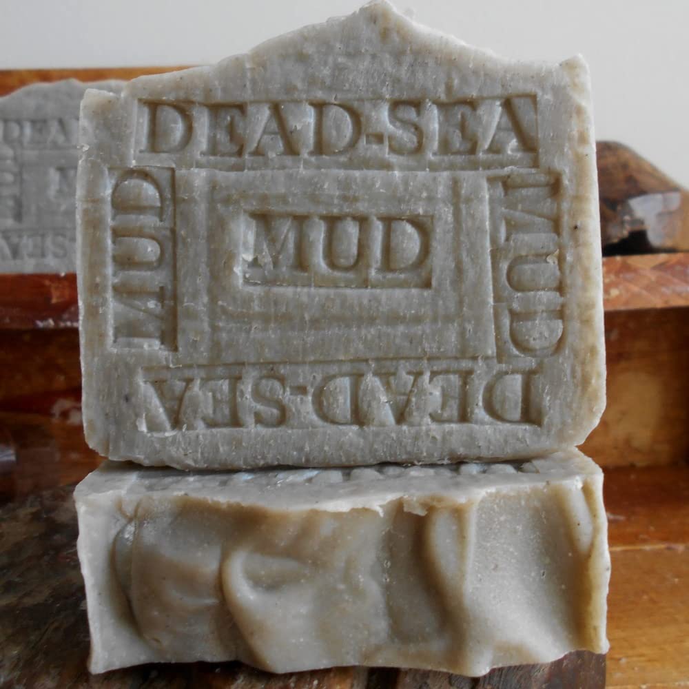 Dead Sea Mud Soap Israel with Shea Butter Artisan 7 Oz. Face and Body Bar Licorice Scented All Natural Handmade for Oily Acne-Prone Skin Clean and Hydrated