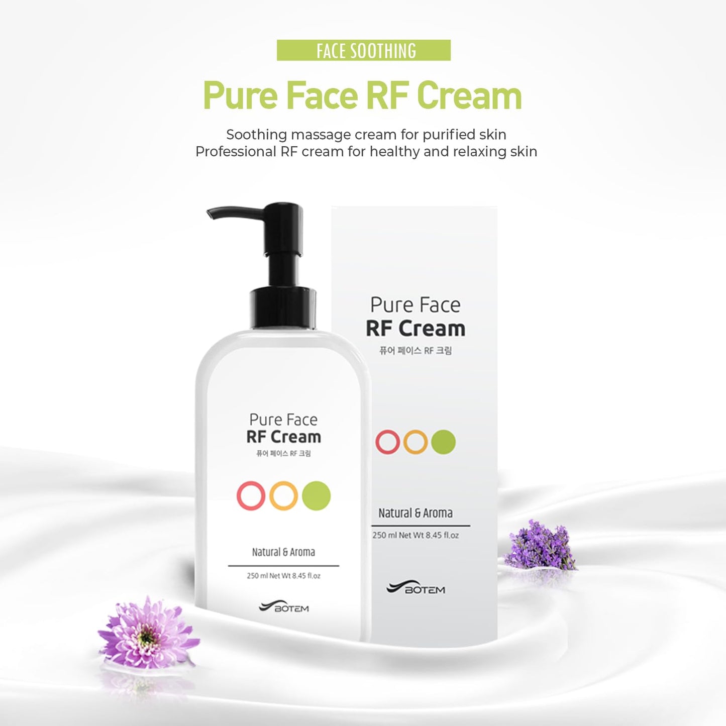Botem Pure Face RF Cream – Conductive Hydrating Cream for RF Massage, Professional-Inspired Skincare, 250ml | Made in Korea