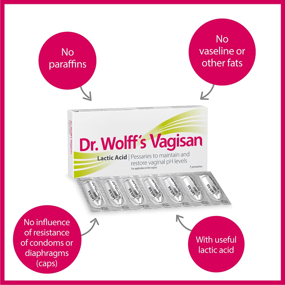 Dr. Wolff`s Vagisan Lactic Acid Helps to Prevent Vaginal Infection | Daily Vaginal Health and Intimate Hygiene | Also During Pregnancy and Breastfeeding | 2X 7pcs