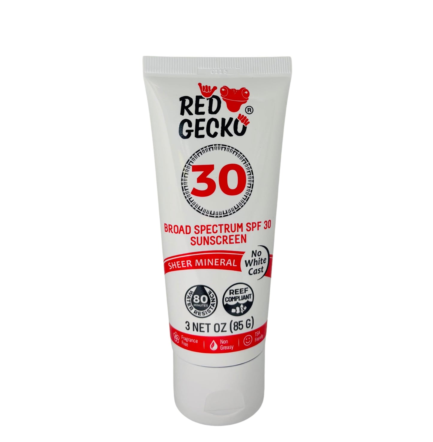 Red Gecko Mineral Sunscreen with Zinc Oxide Broad Specturm Reef Safe SPF 30