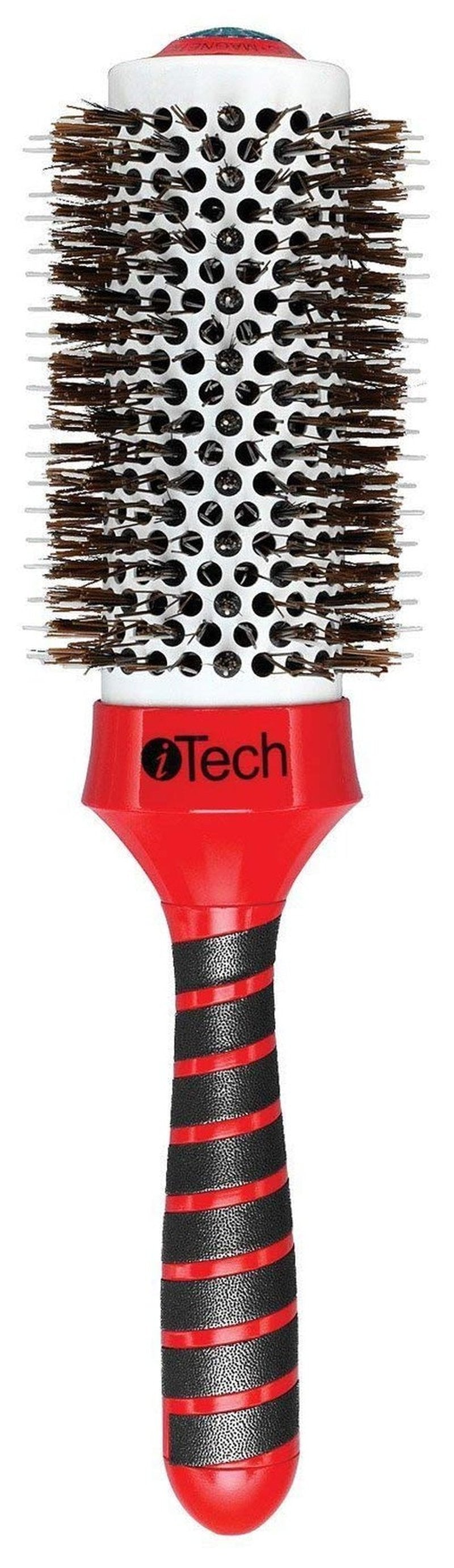 HairArt Itech Magnetic Tourmaline Boar and Nylon Bristle Hair Brush, 3 3/4 Inch