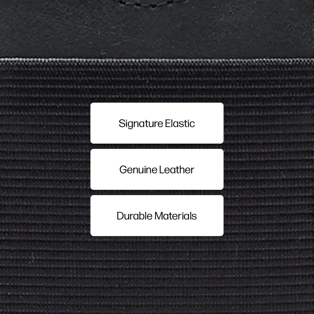 Thread Wallets Ultra Slim Wallet Vertical Leather Card Sleeve Wallet Thin Card Holder Minimalist Card Holder Wallets RFID Secure Black