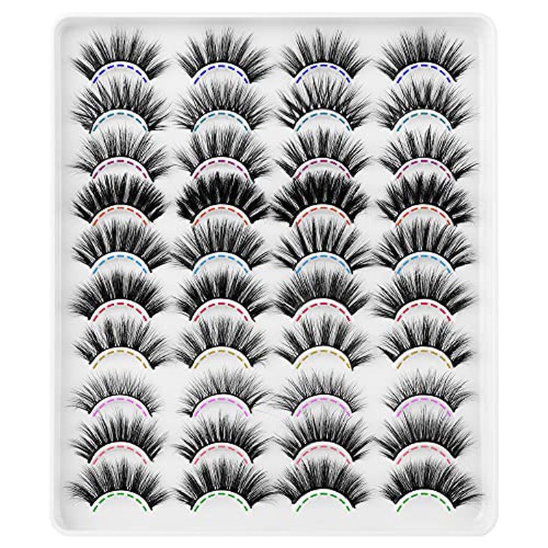 JIMIRE Natural False Eyelashes Light Volume Lashes Pack 5 Pairs