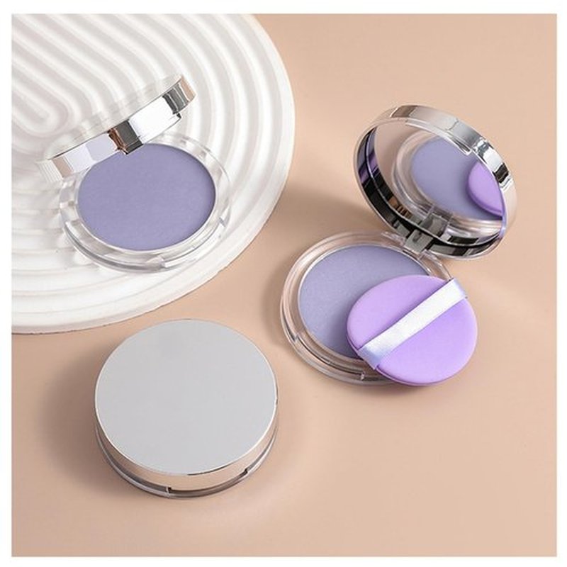 Pressed Setting Powder, Lasting Waterproof Makeup, Matte Wet And Dry Powder, Matte Smooth Setting Powder Makeup, Suitable for All Skin Types, with Powder Puff