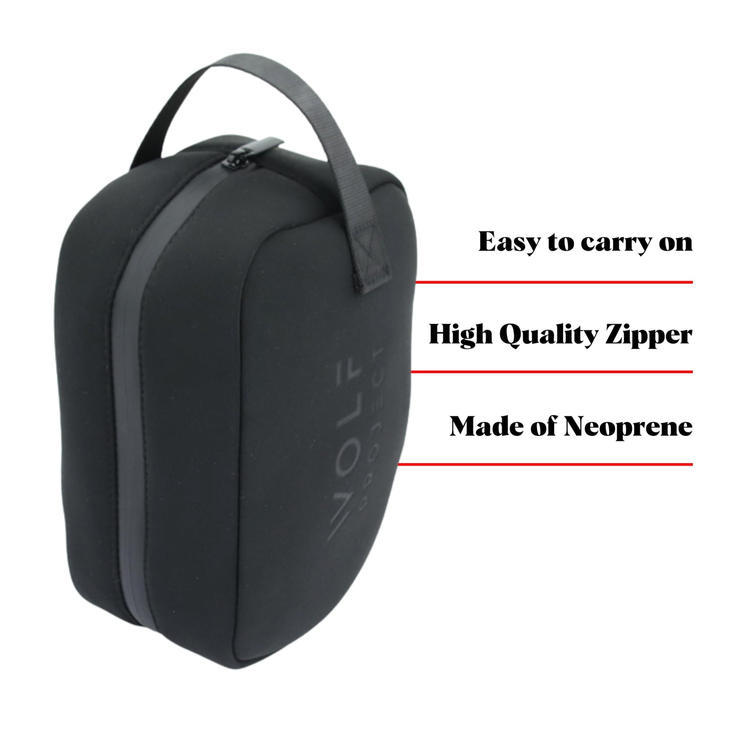 Wolf Project Neoprene Dopp Kit For Men, Toiletry Bag, Travel Kit, Accesories Organizer, Water Resistant
