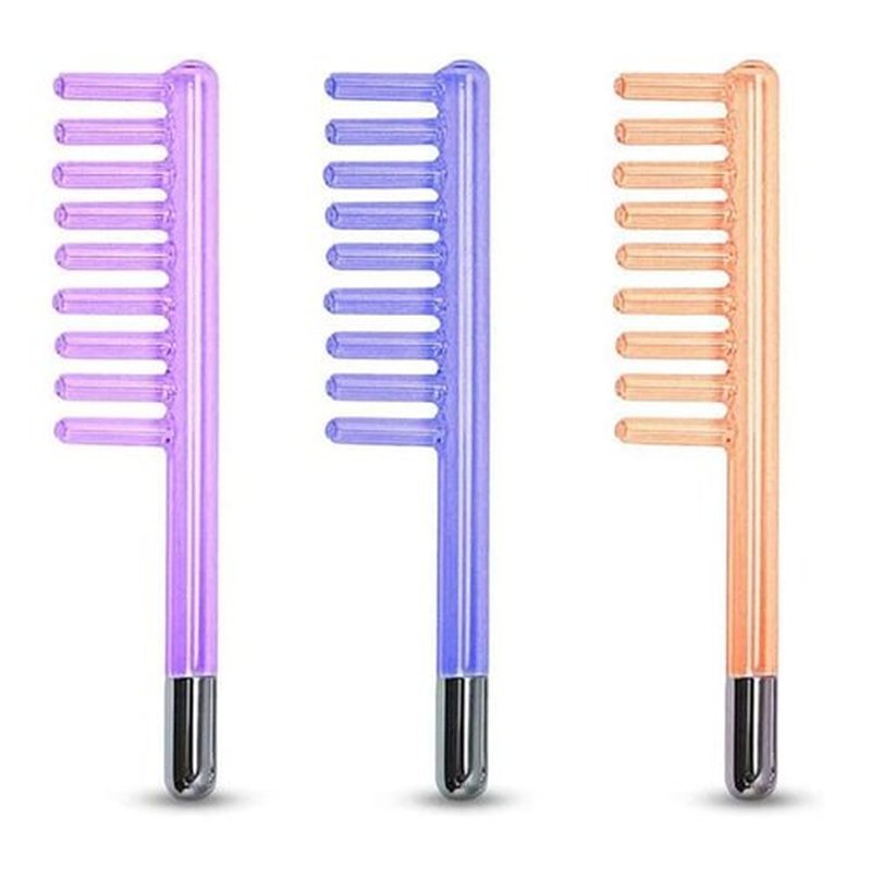 Electrode Wand Glass Tube Orange Colour Handheld Spare Parts for Hi Frequency Instrument Elitzia ETJX006AS (Clear Comb)