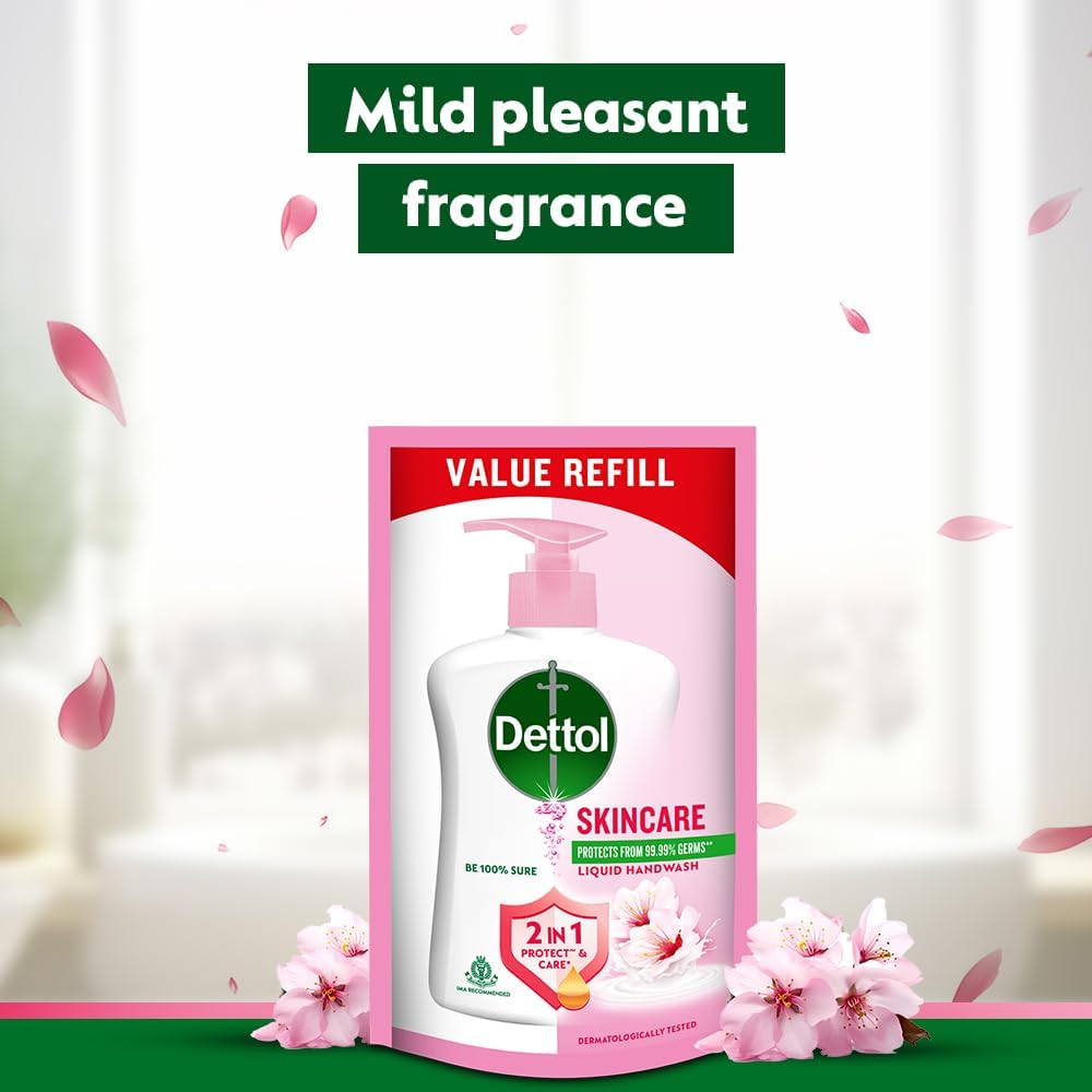 Dettol Skincare pH Balanced Liquid Handwash Refill Pouch (175ml) pack of 3