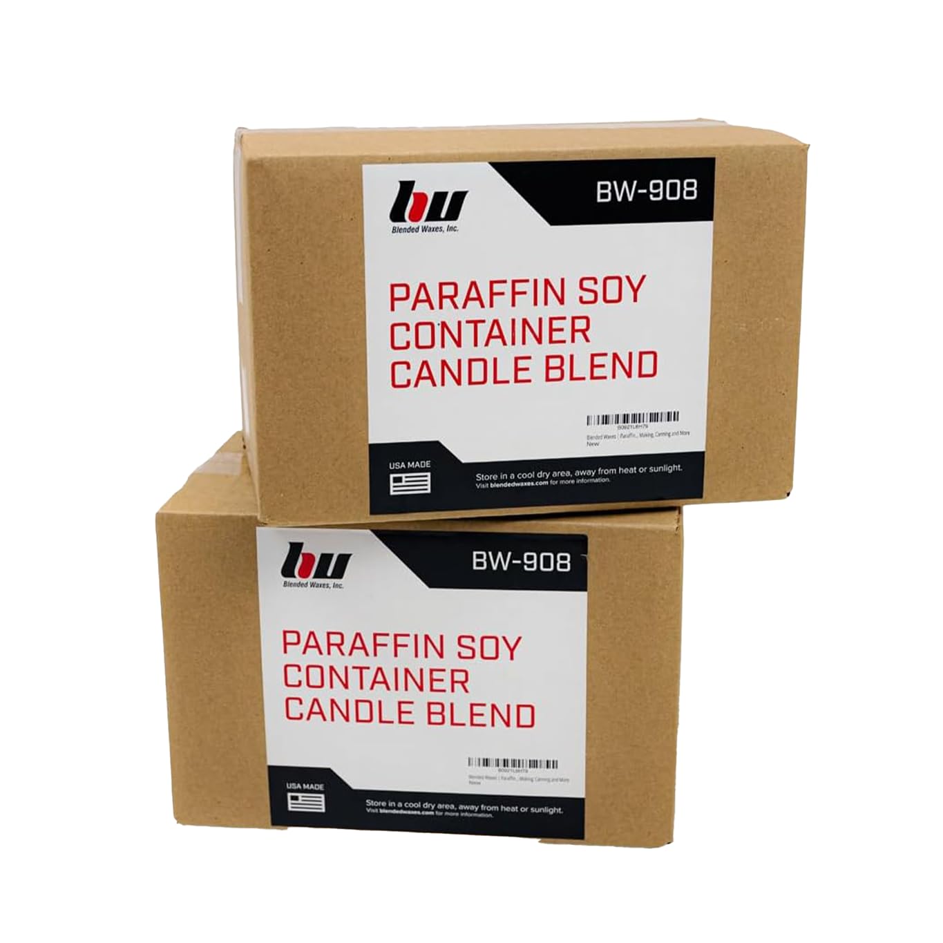 Blended Waxes, Inc. Soy Paraffin Blend Bulk Wax for Candle Making, Single Pour, Easy to Use Pastilles, Odorless & Premium Mix of Paraffin & Soy Wax 10 lbs, White
