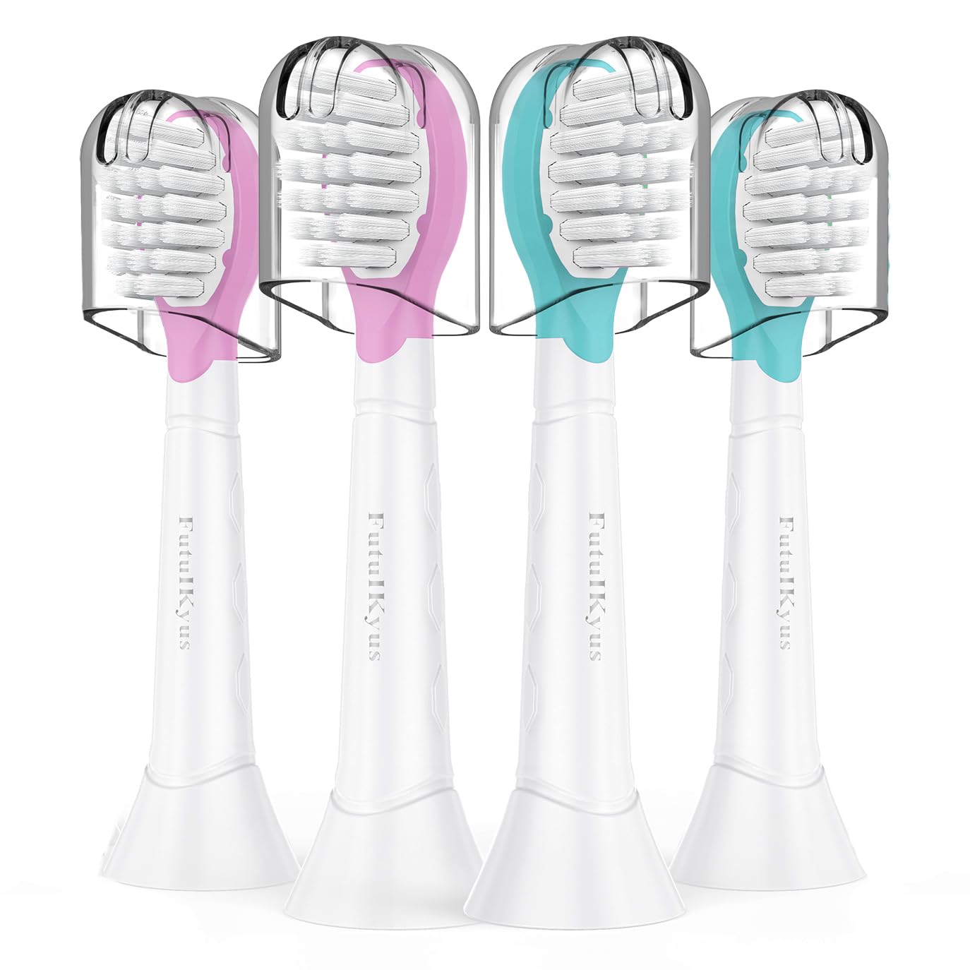 Kids Replacement Heads for Philips Sonicare: 3+ Years Old Child Soft Electric Toothbrush Compact Brush Head, Blue 4 Pack