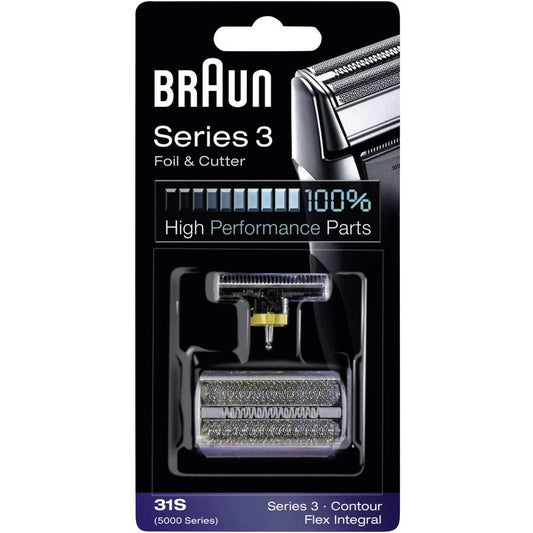 Braun 31S Replacement Foil & Cutter Combo Pack - Silver Shaver Parts