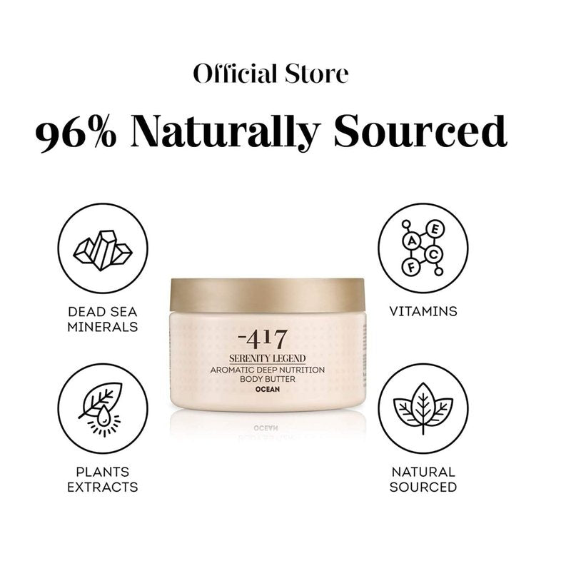 Ocean Deep Nutrition Body Butter - Nourishing Moisturizer for Dry Skin with Shea Butter & Aloe Vera | 8.4 oz
