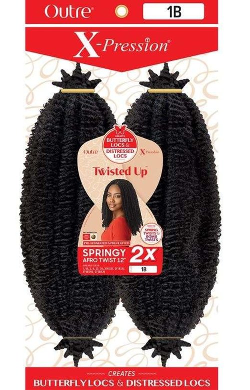 [5PACK DEAL] Outre X-Pression - Twisted Up - Springy Afro Twist 12" 2X (MEDIUM BROWN 4)