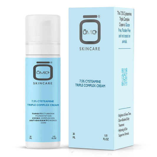 OMIC+ Skincare 7.5% Cysteamine Triple Complex Cream - 1.01 fl Oz / 30ml – Brightening & Tone-Improving Face Cream for Uneven Skin & Dull Complexion – Lightweight Texture