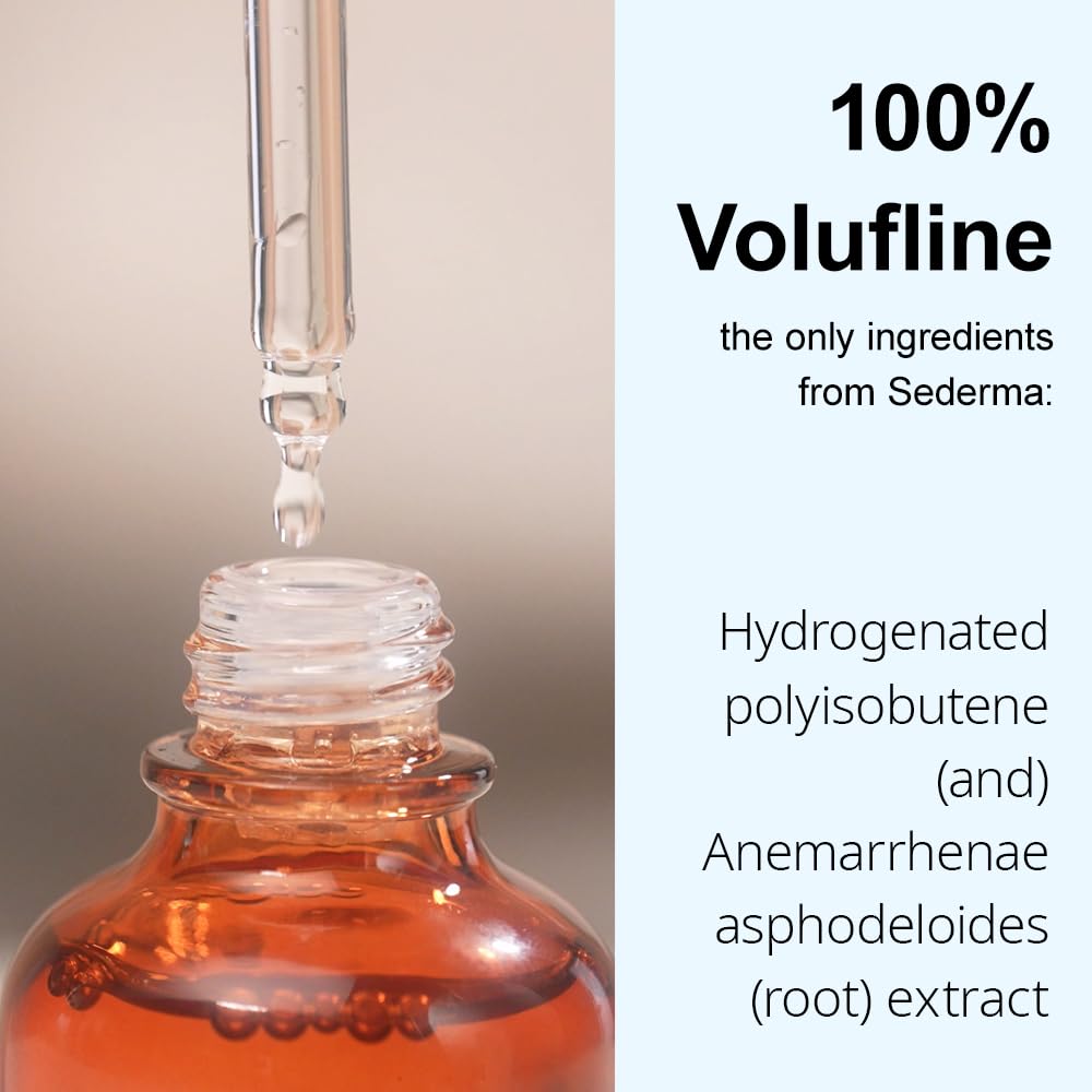 Volufiline Serum, Pure Volufiline Oil for face, breast, butt, under eyes, Skin Elasticity, 100% Genuine, France Sederma, Cosmetic Ingredient booster korean volifiline glass bottle, 0.5 fl. oz. / 15 ml
